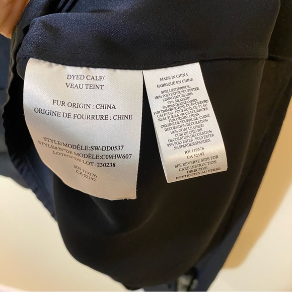 Helmut Lang Calf Fur and Goat Leather Black Dress 6 - Picture 5 of 10